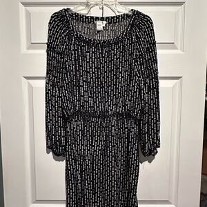 Sophie Max Black Big Sleeve Dress Sz L